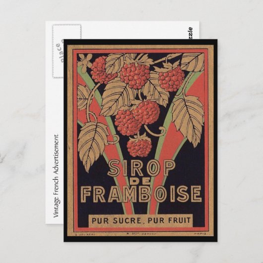  Sirop de Framboise Ad Briefkaart (Voorkant / Achterkant)