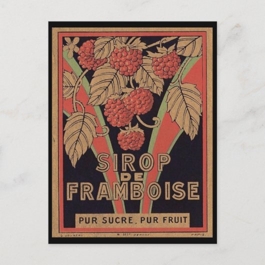  Sirop de Framboise Ad Briefkaart (Voorkant)
