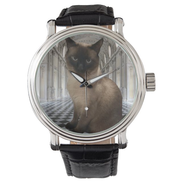 SirPercyPaws - Fancy kattenhorloge Horloge (Voorkant)
