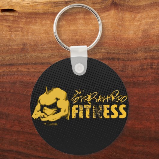 SirRahPro Fitness Black/Gold Sleutelhanger (Voorkant)