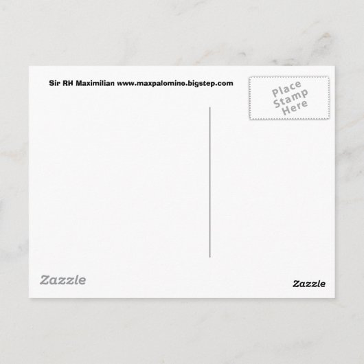 SirRHMaximilian2 Briefkaart (Achterkant)