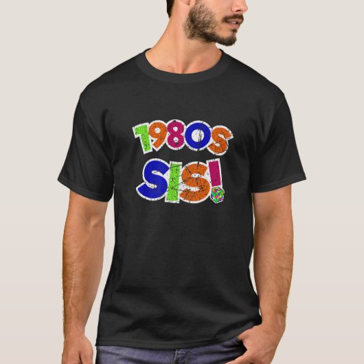 Sis 1980 van de partij 80 Pattern Grafiek T-shirt (Voorkant)