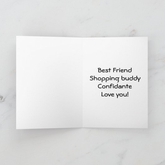 SIS, BESTE VRIEND, VERTROUWEN/LATEN OP TWEEDE DAG KAART (Binnen)