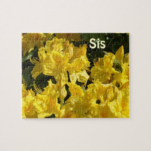 Sis cadeaus Gele Rhododendron Bloem puzzel Zus (Horizontaal)