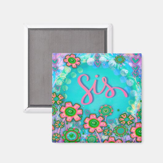 SIS  Floral Inspirivity Magnet (Voorkant / Achterkant)