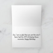 SIS* GLAD YOU ARE THE ONE TO SHARE=BIRTHDAY WISH KAART (Binnen)