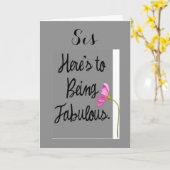 SIS-HIER IS OM FANTASTISCH TE ZIJN (VERJAARDAGSWEN KAART (Gele Bloem)