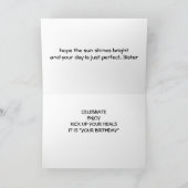 "SIS-HOPE DE ZON SCHIJNT HELDER OP JE VERJAARDAG KAART (Binnen)