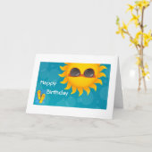 "SIS-HOPE DE ZON SCHIJNT HELDER OP JE VERJAARDAG KAART (Gele Bloem)