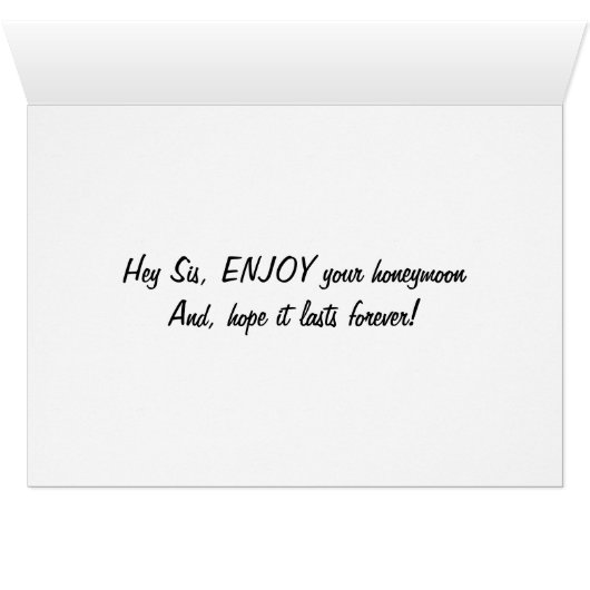 SIS HOPE UW HONEYMOON LAST FOREVER (Binenzijde Horizontaal (Onderkant))