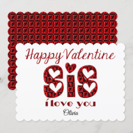 Sis I Love You Leuke Cupido Typografie Valentijn Feestdagenkaart