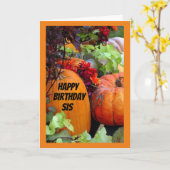 ** SIS IS GEBEURD OP DE KAART "AUTUMN BIRTHDAY" (Gele Bloem)