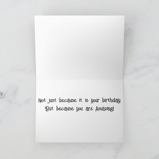 **SIS** JE VERDIENT EEN "GROOT UITZICHT" VERJAARDA KAART (Binnen)