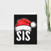 Sis Kerstman Familie Matching Pyjama Zus Kaart (Voorkant)
