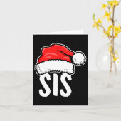 Sis Kerstman Familie Matching Pyjama Zus Kaart (Gele Bloem)