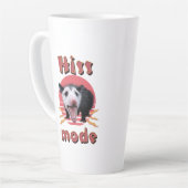 Sis Mode Grappige Opossum Chaotisch Dier Latte Mok (Linkerhoek)
