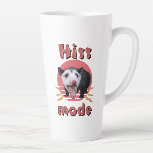 Sis Mode Grappige Opossum Chaotisch Dier Latte Mok (Rechts)