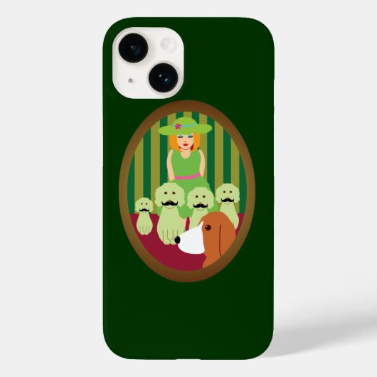 Sis & P en de Mustached Dogs of Mystery Case-Mate iPhone Case (Achterkant)
