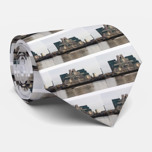 SIS Secret Service Building London en Rib Boat Stropdas (Opgerold)