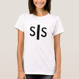 SIS-shirt in zeer grote tekst voor gezinsevenement T-shirt