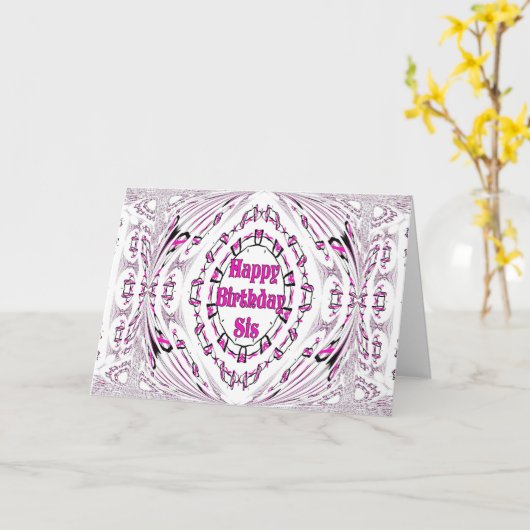 Sis Verjaardag Kaart (Gele Bloem)