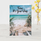 **SIS** ZONNESCHIJN / BLAUWE LUCHTEN VERJAARDAGSWE KAART (Gele Bloem)