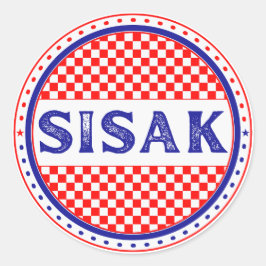 Sisak City Pride Embleem – Kroatische identiteit Ronde Sticker