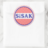 Sisak City Pride Emblem – Croatian Identity Ronde Sticker (Tas)