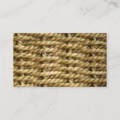 Sisal basket-weefpatroon visitekaartje (Achterkant)