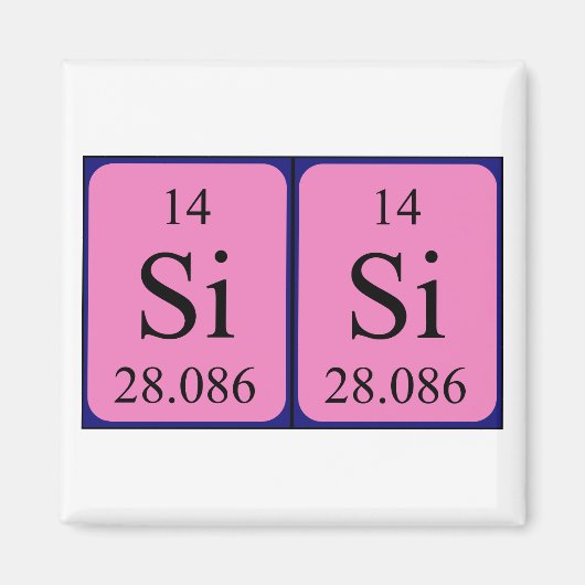 Sisi periodieke lijstnaam magnet (Voorkant)