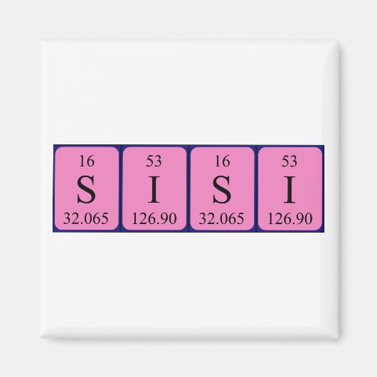 Sisi periodieke lijstnaam magnet (Voorkant)