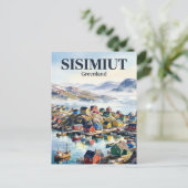 Sisimiut Groenland Briefkaart (Staand voorkant)