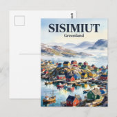 Sisimiut Groenland Briefkaart (Voorkant / Achterkant)