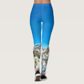 Sisimiut Groenland Clear Blue Sky Kleurrijke Huize Leggings (Achterkant)