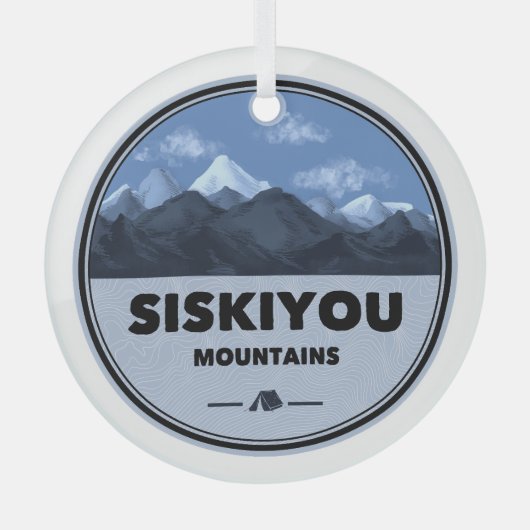 Siskiyou Mountains California Camping Glas Ornament (Voorkant)