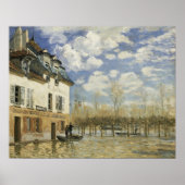 Sisley - Boat in de overstroming in de haven van M Poster (Voorkant)