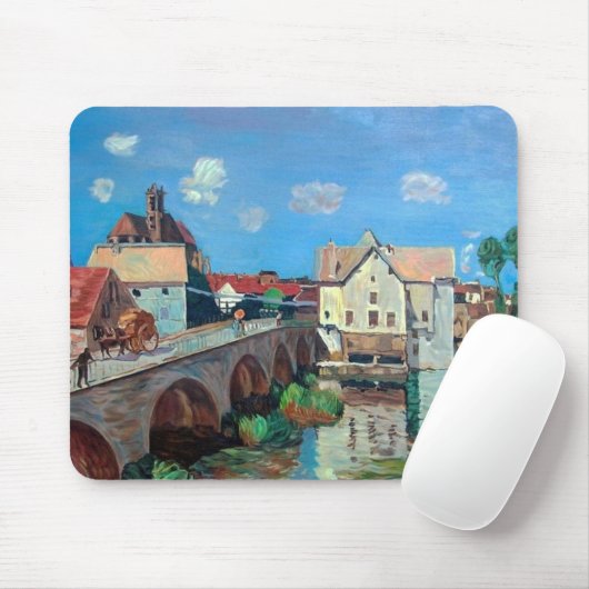Sisley—De brug bij Moret Muismat (Met muis)