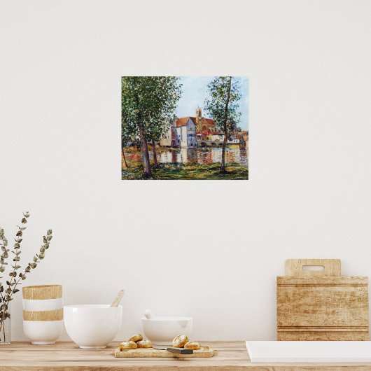 Sisley - Moret-Sur-Loing in Morning Sun 1888 Poster (Keuken)