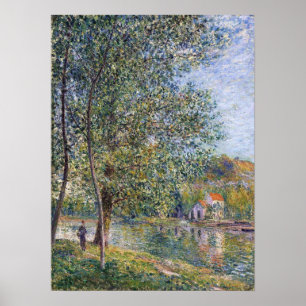 Sisley - Ochtend op de Loing 1879 Poster