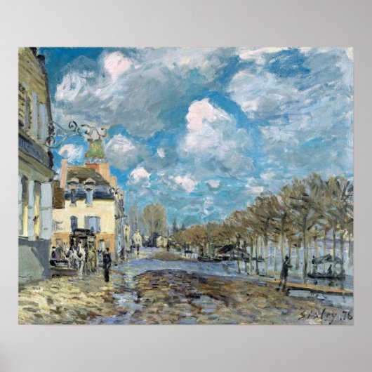 Sisley - Overstroming bij Port-Marly 1876 Poster (Voorkant)