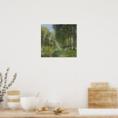 Sisley - Rest langs de stroomrand van het hout Poster (Keuken)