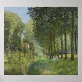 Sisley - Rest langs de stroomrand van het hout Poster (Voorkant)