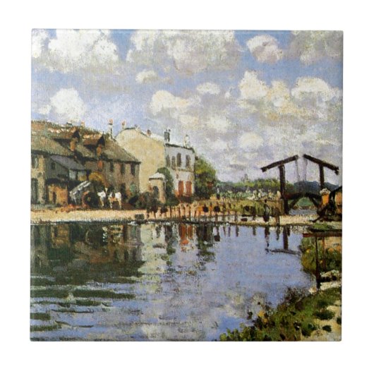 Sisley - The Canal Saint Martin, 1872 Tegeltje (Voorkant)