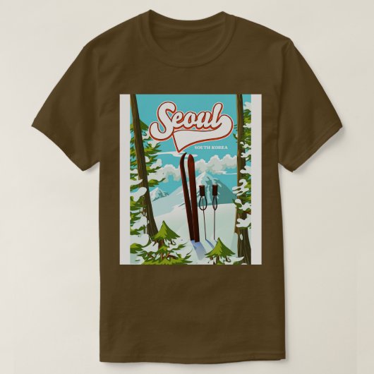 Sisposter van de Zuid-Koreaanse skipster T-shirt (Design voorkant)