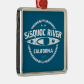 Sisquoc River California Kayaking Metalen Ornament (Rechts)