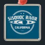 Sisquoc River California Kayaking Metalen Ornament<br><div class="desc">De Sisquoc rivier in de buurt van Santa Barbara California stroomt ongeveer 57, 5 mijl van de bovenloop in de San Rafael Wilderness naar de samenvloeiing met de Cuyama rivier.</div>