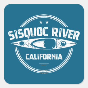 Sisquoc River California Kayaking Vierkante Sticker