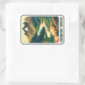 Sisquoc River California Kleuren Rechthoekige Sticker (Tas)