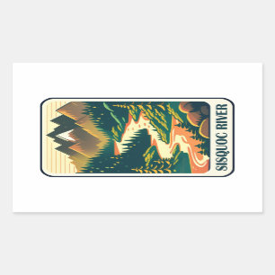 Sisquoc River California Kleuren Rechthoekige Sticker