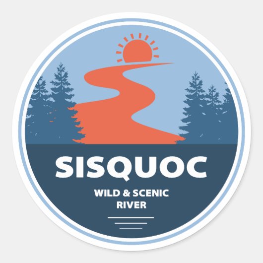 Sisquoc Wild en Schilderachtig River Californië Ronde Sticker (Voorkant)